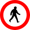 Road Sign No Pedestrians